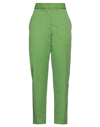 FORTE_FORTE Casual trouser Light green 67% Cotton, 33% Linen
