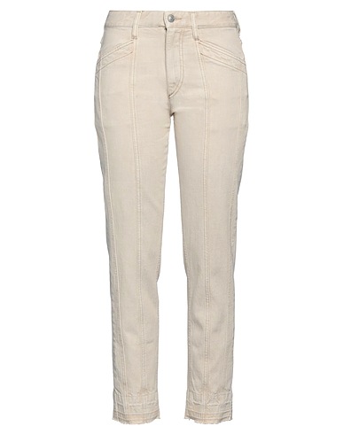 MARANT ÉTOILE Denim trousers Beige 100% Cotton