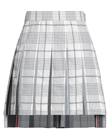 THOM BROWNE Mini skirt GRIGIO 100% Wool, Silk, Cotton