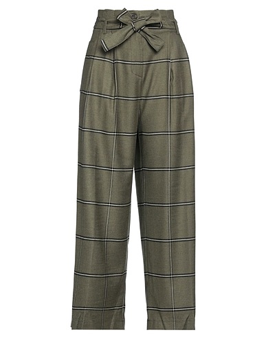 PINKO Casual trouser Military green 69% Viscose, 29% Virgin Wool, 2% Elastane