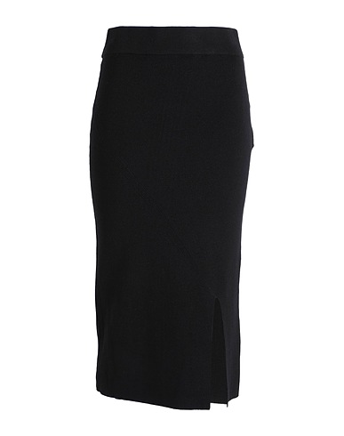 DKNY Midi skirt Black 75% Viscose, 25% Nylon