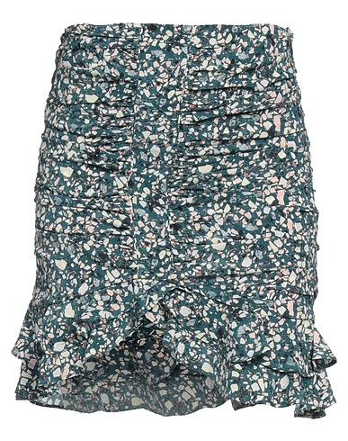 ISABEL MARANT Mini skirt Deep teal 91% Silk, 9% Elastane