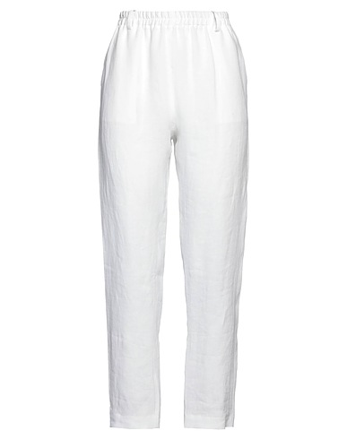 CRISTINA BONFANTI Casual pants BIANCO 100% Linen