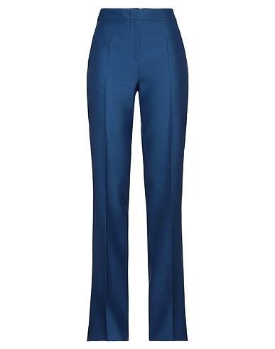 MAX MARA Casual trouser Bright blue 71% Virgin Wool, 29% Silk