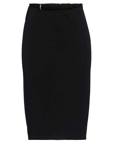 VERSACE Midi skirt Black 95% Viscose, 5% Elastane