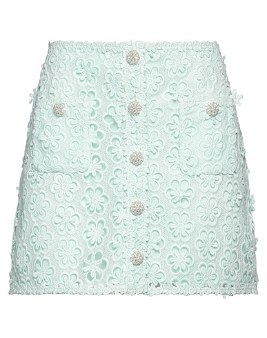 SELF-PORTRAIT Mini skirt Sky blue 100% Polyester