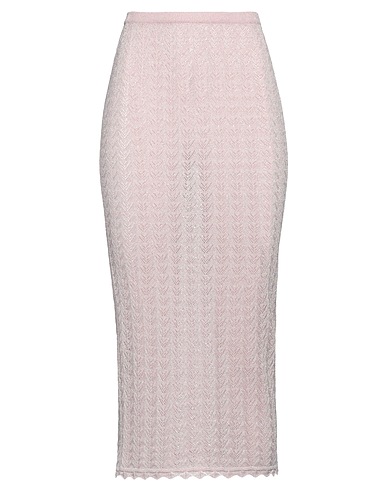 ALESSANDRA RICH Gonna midi Rosa 75% Viscosa, 20% Poliammide, 5% Poliestere
