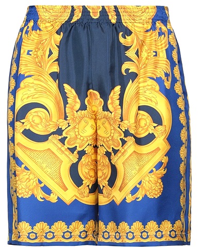 VERSACE Shorts & Bermuda Blue 100% Silk