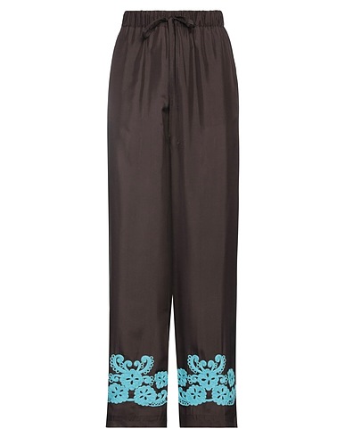 P.A.R.O.S.H. Casual pants Dark brown 100% Silk