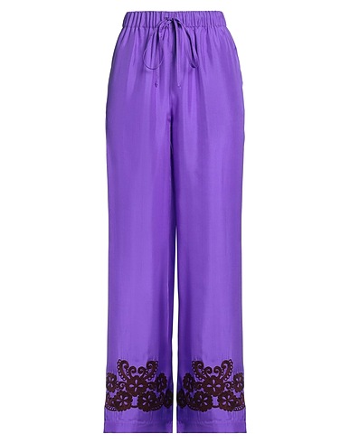 P.A.R.O.S.H. Casual trouser Purple 100% Silk