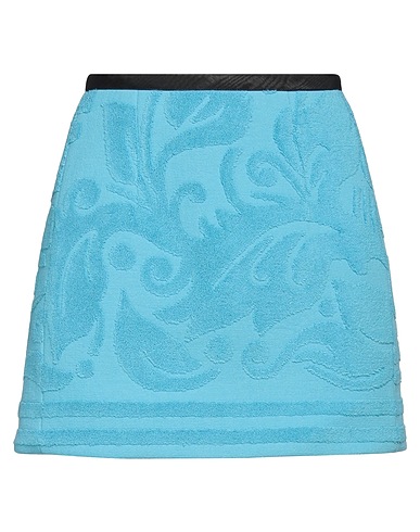 MARINE SERRE Mini skirt Azure 100% Cotton, Polyester