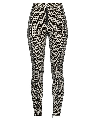 BALMAIN Leggings Black 95% Cotton, 5% Elastane