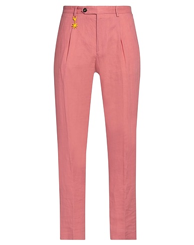 MANUEL RITZ Casual trouser Pink 100% Linen