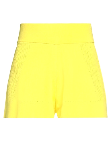 BCBGMAXAZRIA Shorts & Bermuda Yellow 80% Viscose, 20% Nylon