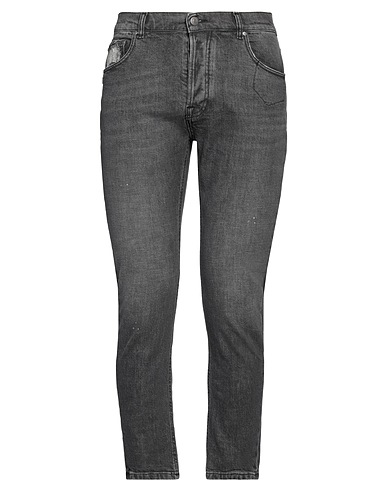 GREY DANIELE ALESSANDRINI Denim trousers 79% Cotton, 20% Recycled cotton, 1% Elastane