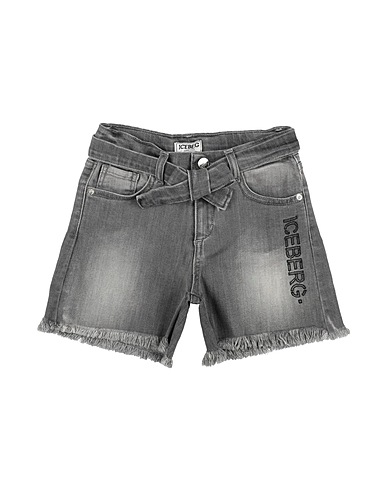 ICEBERG Denim shorts Grey 98% Cotton, 2% Elastane