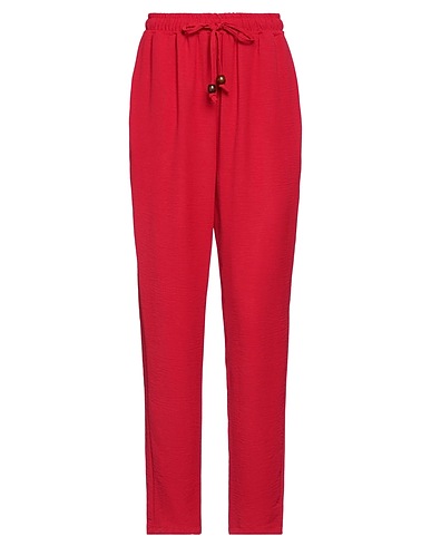 ANGELA MELE MILANO Casual trouser Red 50% Viscose, 50% Polyester