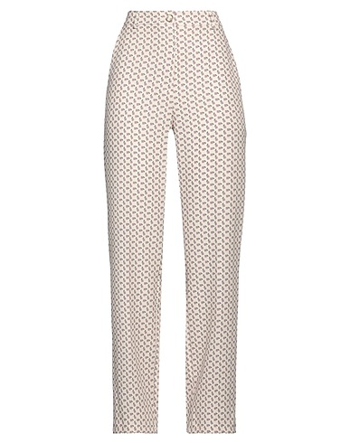ANGELA MELE MILANO Casual pants Cream 50% Viscose, 42% Polyester, 8% Elastane
