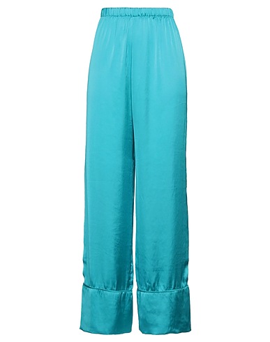 THE MALAMA STUDIO Casual pants Turquoise 100% Polyester
