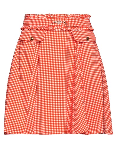 ELISABETTA FRANCHI Mini skirt Tomato red 96% Viscose, 4% Elastane