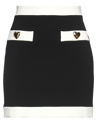 MOSCHINO Mini skirt Black 89% Polyester, 11% Elastane