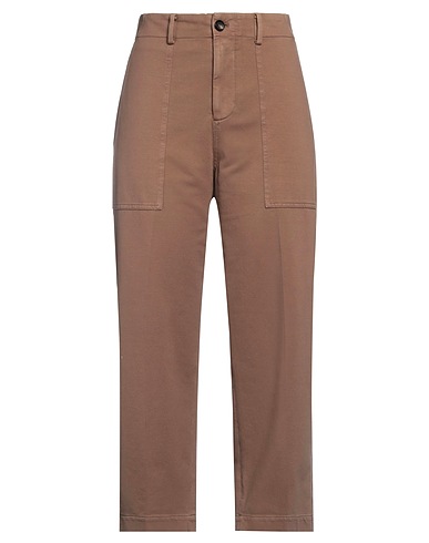 CIRCOLO 1901 Casual trouser Khaki 97% Cotton, 3% Elastane