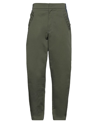 FERRARI Casual pants Dark green 97% Cotton, 3% Elastane