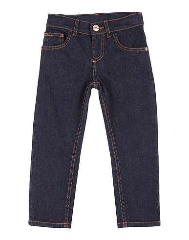 VERSACE YOUNG Denim trousers BLU 99% Cotton, 1% Elastane