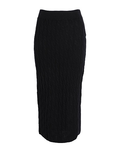 ARKET Midi skirt Black 75% Recycled cashmere, 25% Wool
