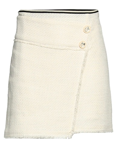 PINKO Mini skirt White 56% Cotton, 31% Polyester, 8% Viscose, 3% Polyamide, 2% Metallic fiber