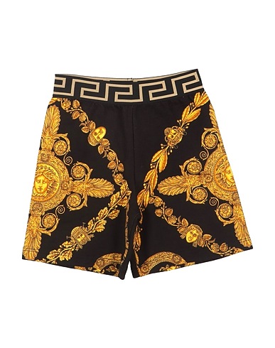VERSACE YOUNG Pantalone felpa Nero 100% Cotone, Poliestere, Poliammide, Elastan