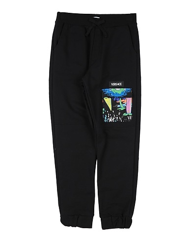 VERSACE YOUNG Casual trouser Black 100% Cotton