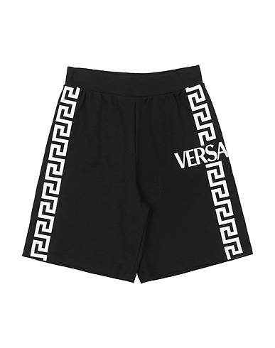 VERSACE YOUNG Shorts & Bermuda Black 100% Cotton, Elastane