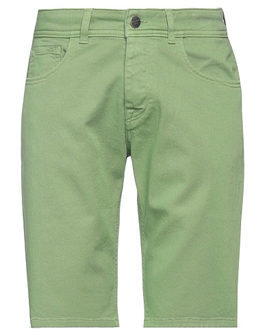 REIGN Denim shorts Green 97% Cotton, 3% Elastane