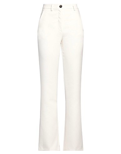 VICOLO Casual trouser Ivory 96% Polyester, 4% Elastane