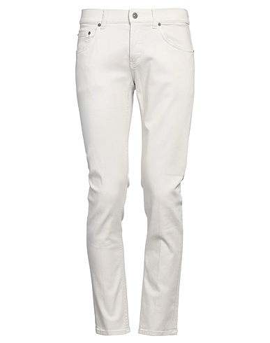 DONDUP Denim pants Light grey 92% Cotton, 6% Elastomultiester, 2% Elastane