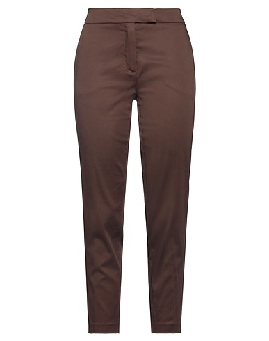 CLIPS Casual trouser Dark brown 97% Cotton, 3% Elastane
