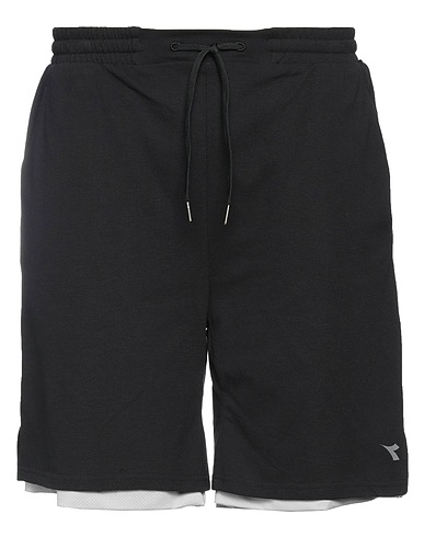 DIADORA Shorts & Bermuda Black 60% Cotton, 40% Polyester, Elastane