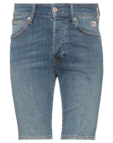 ROŸ ROGER'S Denim shorts Blue 98% Cotton, 2% Elastane