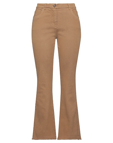 ZHELDA Denim trousers Khaki 97% Cotton, 3% Elastane