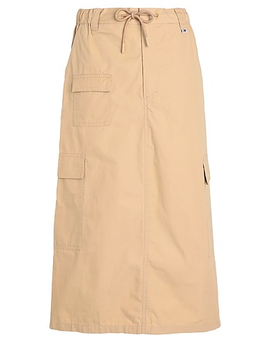 TOMMY JEANS Gonna midi Sabbia 100% Cotone