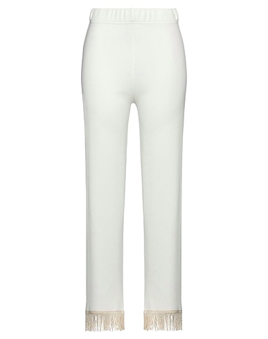ADA BIANCA Casual trouser White 90% Viscose, 10% Meryl® Elite