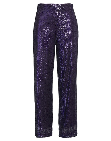 ICHI Pantalone Viola 95% Poliestere, 5% Elastan