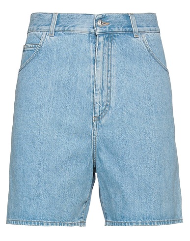 BALMAIN Denim shorts Blue 100% Cotton