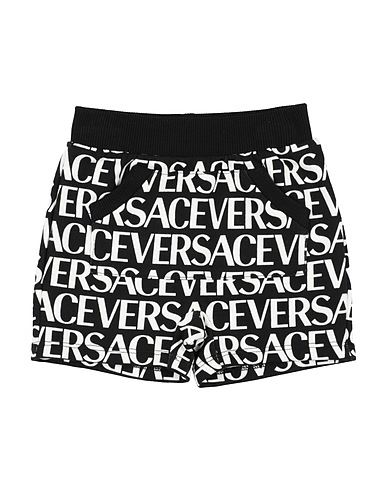 VERSACE YOUNG Shorts & Bermuda Black 100% Cotton, Elastane