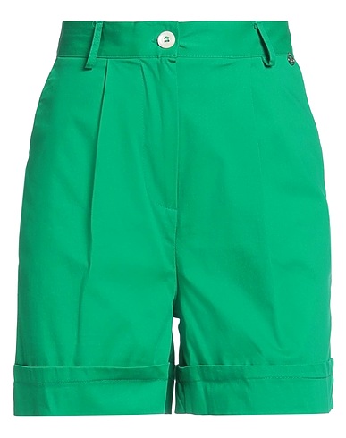 LE SARTE DEL SOLE Shorts & Bermuda Green 63% Cotton, 32% Polyamide, 5% Elastane