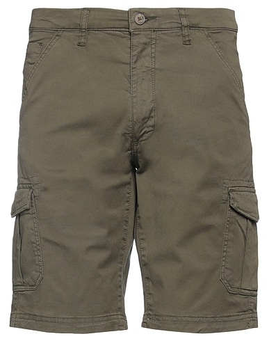ALLEY DOCKS 963 Shorts & Bermuda Military green 98% Cotton, 2% Elastane