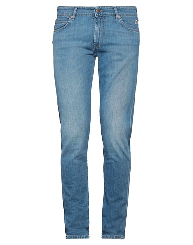 ROŸ ROGER'S Denim trousers Blue 92% Cotton, 6% Elastomultiester, 2% Elastane
