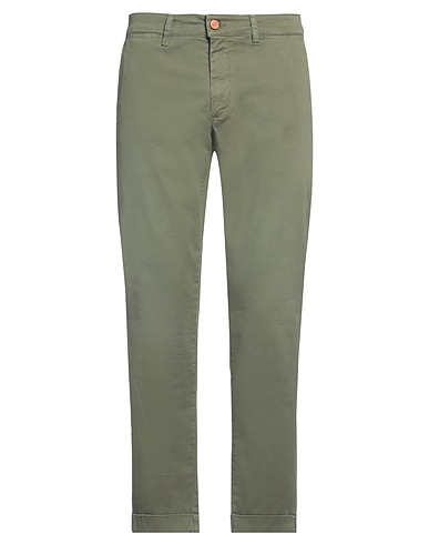 JECKERSON Casual pants Military green 97% Cotton, 3% Elastane
