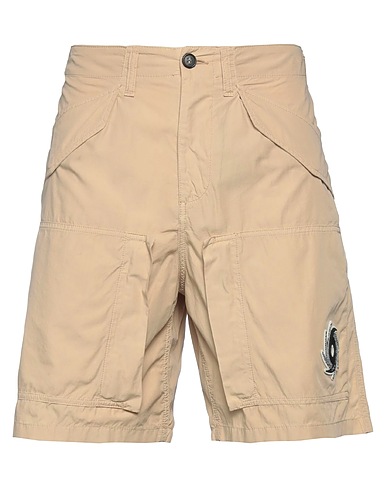 PALM ANGELS Shorts & Bermuda Beige 100% Cotton, Polyester